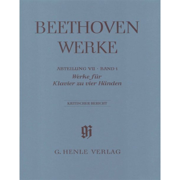 Werke f&uuml;r Klavier zu vier H&auml;nden : Critical report
