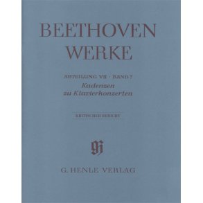 Kadenzen zu Klavierkonzerten : Critical report