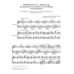 Symphonie Nr. 4 e-moll op. 98 : Arrangements f&uuml;r Klavier 4ms und f&uuml;r 2 Klaviere