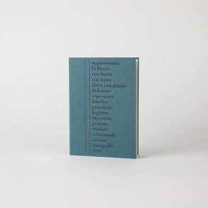 Greeting Card - Musical terms : Embossed, folded card on Henle paper with blank page insert and envelope