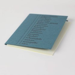 Greeting Card - Musical terms : Embossed, folded card on Henle paper with blank page insert and envelope