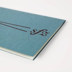 Greeting Card - Dynamic markings : Embossed, folded card on Henle paper with blank page insert and envelope