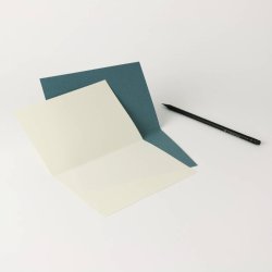 Greeting Card - Dynamic markings : Embossed, folded card on Henle paper with blank page insert and envelope