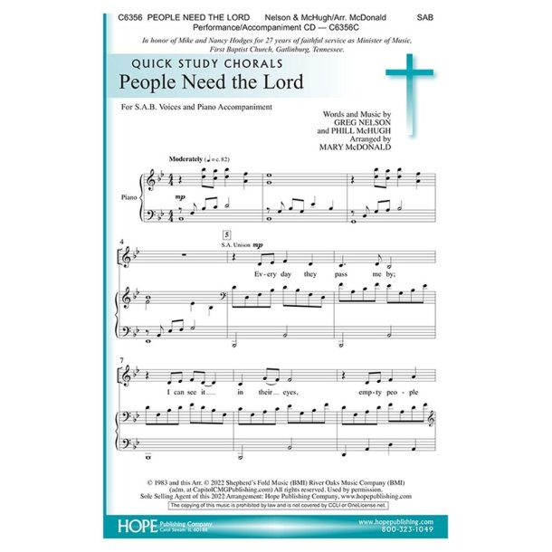 People need the lord