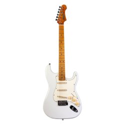 JS300 Electric Guitar from Jet Guitars  - White : Roasted Maple Fretboard