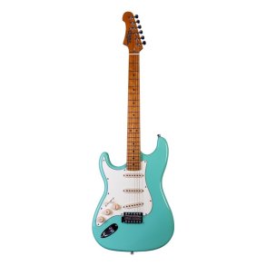 JS300 Electric Guitar from Jet Guitars  - Green (Left Handed) : Roasted Maple Fretboard