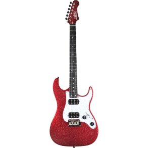 JS500 Electric Guitar Jet Guitars - Red Sparkle : Ebony Fretboard