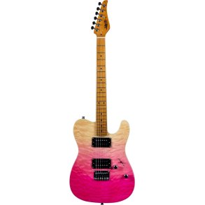 JT450 Electric Guitar from Jet Guitars  - Pink (Quilted Top) : Roasted Maple Fretboard