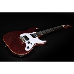 JS500 Electric Guitar Jet Guitars - Red Sparkle : Ebony Fretboard