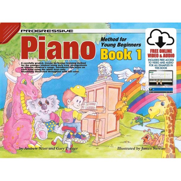 Progressive Piano Method for Young Beginners-Bk 1 : With Poster & Keyboard Stickers