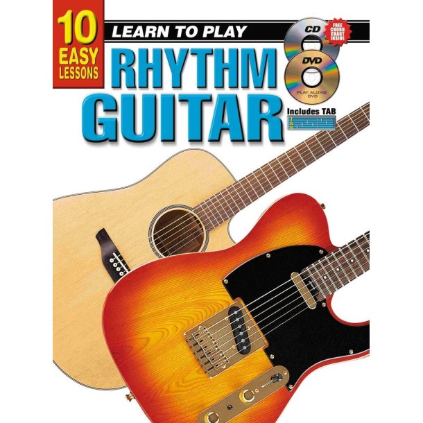 10 Easy Lessons - Learn To Play Rhythm Guitar : With Poster