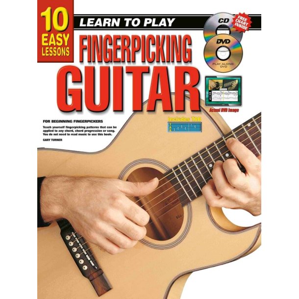 10 Easy Lessons - LTP Fingerpicking Guitar : With Poster