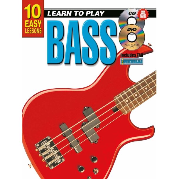 10 Easy Lessons - Learn To Play Bass : With Poster