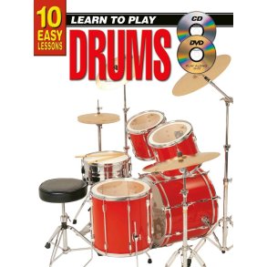 10 Easy Lessons - Learn To Play Drums : With Poster
