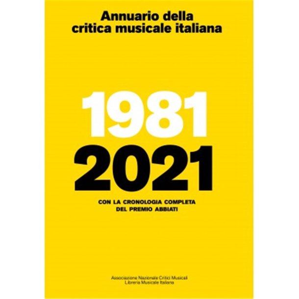Annuario della critica musicale italiana 2021