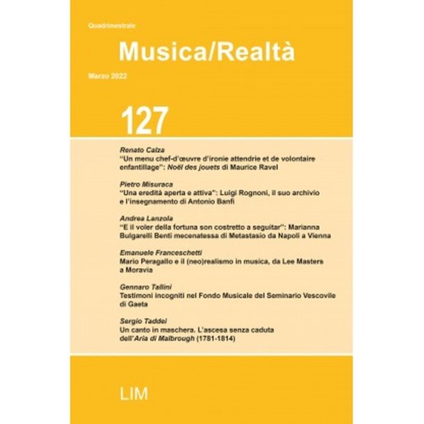 Musica/Realta XLII 127, Marzo 2022