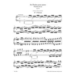 Six tudes pour piano : Premiere Livre Opus 52
