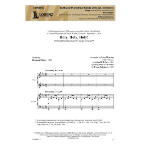 Holy, Holy, Holy! : SATB and Piano Four-hands with opt. Orchestra