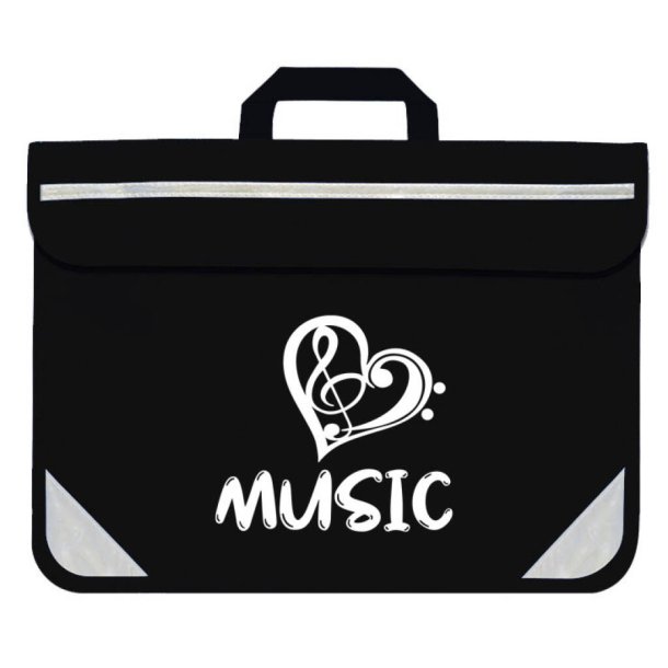 Duo Music Bag - Heart (Black)