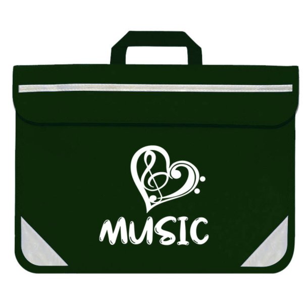 Duo Music Bag - Heart (Green)