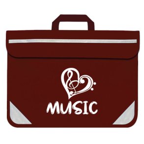 Duo Music Bag - Heart (Maroon)