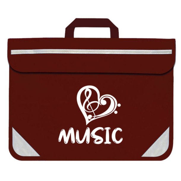Duo Music Bag - Heart (Maroon)
