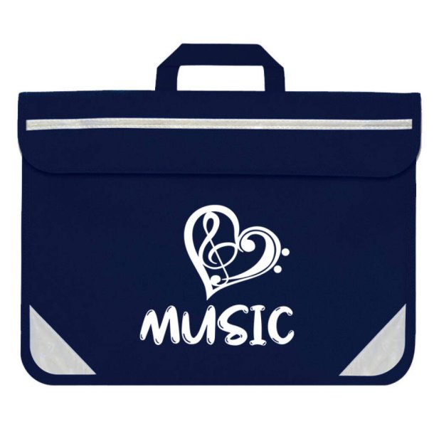 Duo Music Bag - Heart (Navy)