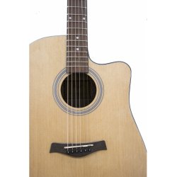 Akustisk Guitar m. cutaway og dreadnought style - FLIGHT D-155C NAT