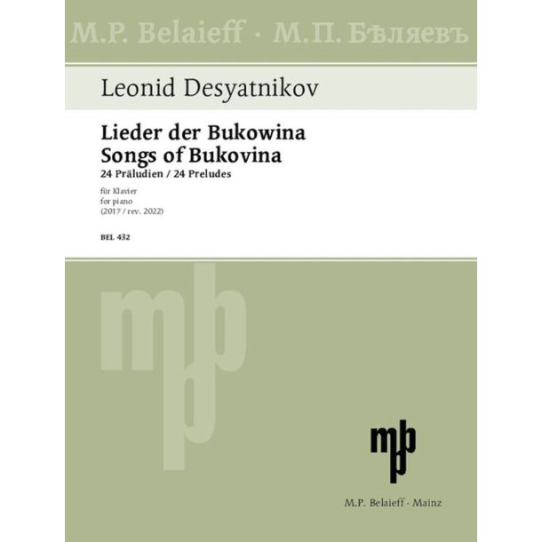 Lieder der Bukowina : 24 Pr&auml;ludien f&uuml;r Klavier