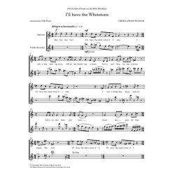 I'll have the Whetstone : Anonymous Folk Poem-Soprano, Recorder (Soprano, Treble and Tenor Recorders) 1 player-2 playing score