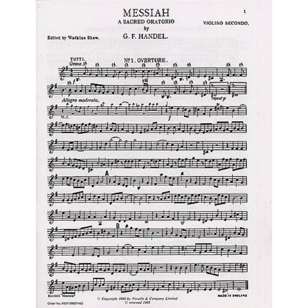 Messiah - A Sacred Oratorio