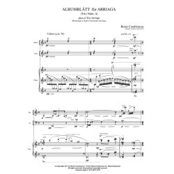 Albumblatt f&uuml;r Arriaga