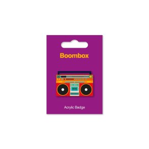 Acrylic Badge - Boombox