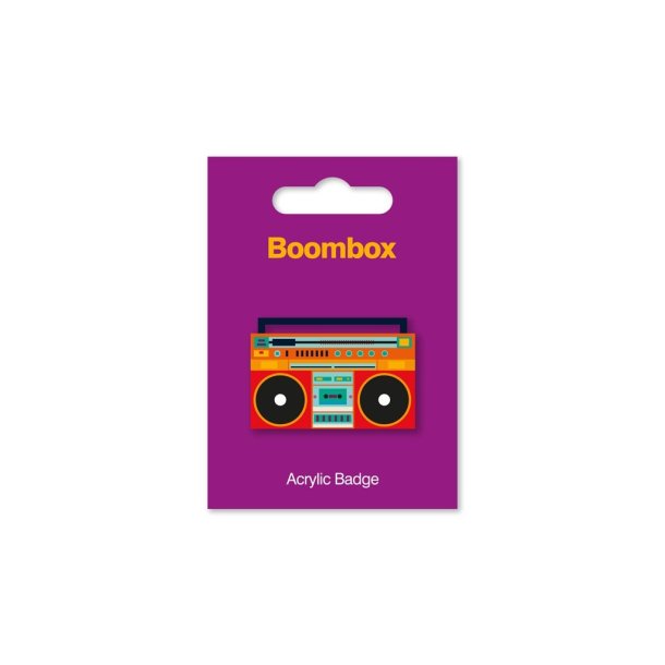 Acrylic Badge - Boombox