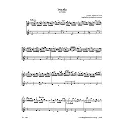 Three Sonatas for Flute and Basso Continuo : BWV 1033, 1031, 1020