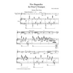 Five Bagatelles for Peters Trumpet : natural trumpet in Db/C/B and piano
