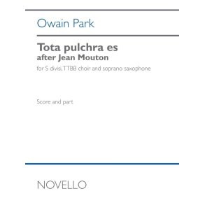 Tota pulchra es : after Jean Mouton - S divisi, TTBB, soprano saxophone