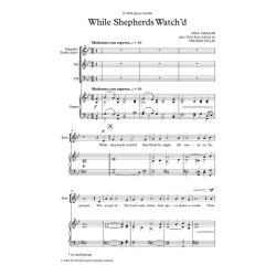 While Shepherds Watch'd : solo soprano or treble, SATB choir, organ