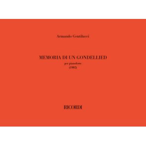 Memoria di un gondellied : per pianoforte