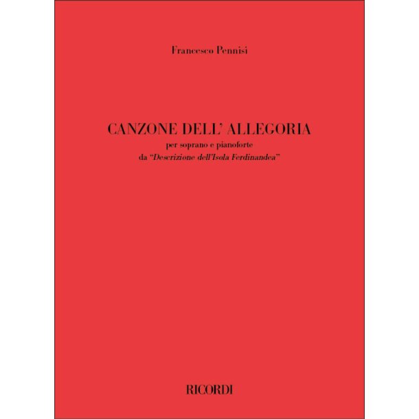 Canzone dell'allegoria : per soprano e pianoforte da &ldquo;Descrizione dell&rsquo;Isola Ferdinandea&rdquo;