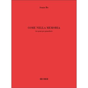 Come nella memoria : tre pezzi per pianoforte