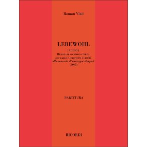 Lebewohl 3 : (Addio) Ricercare Tolemaico Terzo per canto e quartetto d'archi