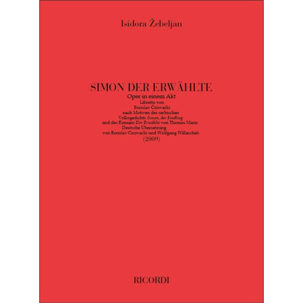 Simon Der Erwahlte : Oper In Einem Akt (2009)