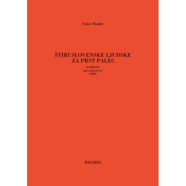 Stiri slovenske ljudske za prst palec : per pianoforte