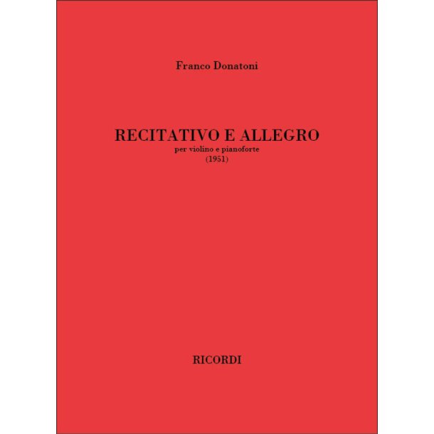 Recitativo e allegro : per violino e pianoforte (1951)