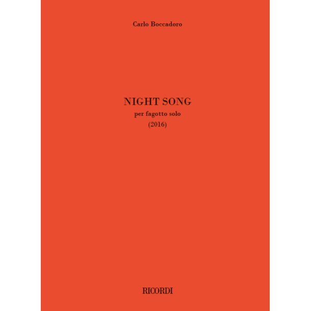 Night Song : per fagotto solo (2016)