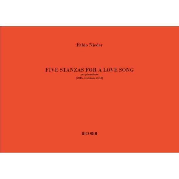 Five stanzas for a love song : per pianoforte
