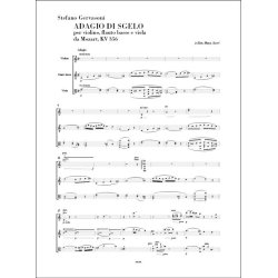 Adagio Di Sgelo : per violino, flauto basso e viola - da Mozart, KV 356