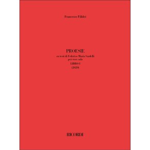 Proesie : testi di Federico Maria Sardelli per voce sola - LIBRO I (2020)