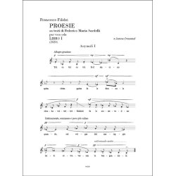 Proesie : testi di Federico Maria Sardelli per voce sola - LIBRO I (2020)